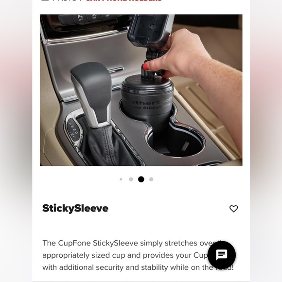 WeatherTech Black CupFone Cell Phone Holder & WeatherTech Sticky Sleeve - Picture 8 of 8
